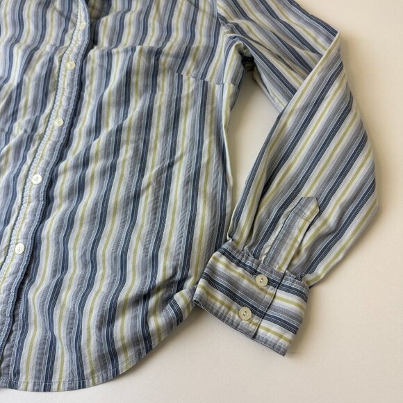 Attention Shirt Womens Medium Striped Button Up Long Sleeve Casual - Picture 4 of 8